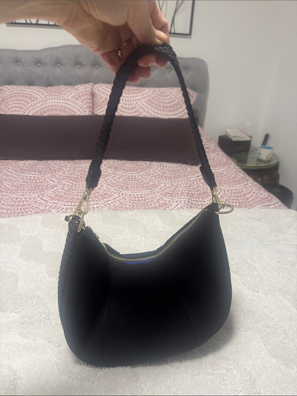 Mini Crescent Bag in Black  Rothy’s - Picture 2 of 7